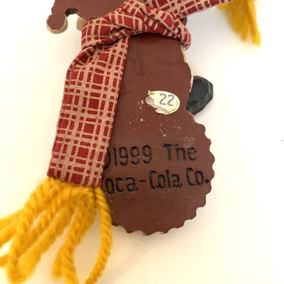 4 Kurt Adler 1999 Coca-Cola Ornaments Resin Santa Polar Bear Signs Vtg Xmas - Picture 4 of 10